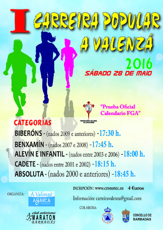 Carreira Popular A Valenza 2016